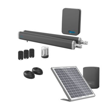 Motorización solar para puertas batientes - Motor con cilindros - Teha SE 
