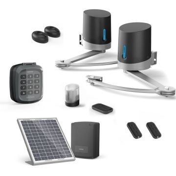 Motorización batiente Avidsen ORANE SE+ Digicode con alimentación solar + 2 mandos a distancia adicionales (3 en total)