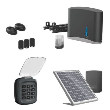 Motorización solar  Avidsen Zenia SE con código digital para puerta corredera