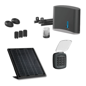 Motorización solar  Avidsen Zenia SE con código digital para puerta corredera
