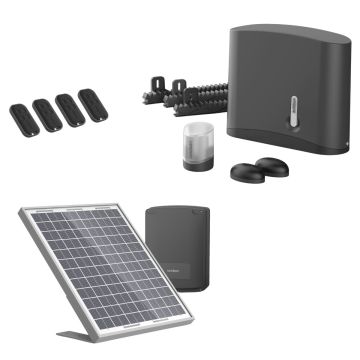 Motorización solar Zenia 250 para puerta corredera de 4 m y 250 kg