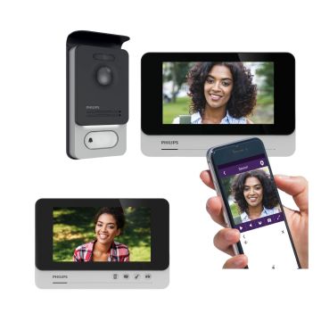 Videoportero 2 hilos conectado con 2 pantallas - WelcomeEye Connect 2