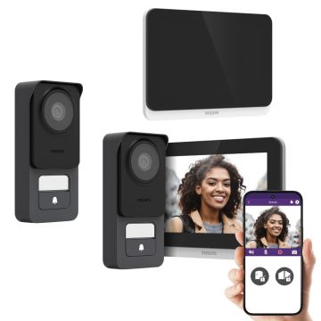 Videoportero con cable Philips WE Connect 3 con 1 pantalla y 1 placa externa adicional