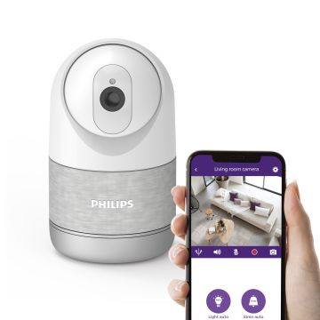 Cámara conectada motorizada para interiores Resolución 2K Modo privado mejorado Detección humana fina - WelcomeEye Look - Philips - 531051