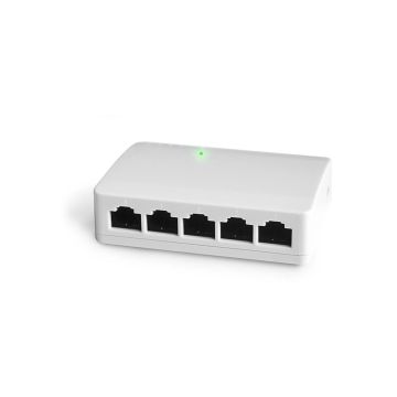 Conmutador Ethernet de 5 puertos para Internet Box - Avidsen - 622110