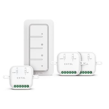 Juego de 3 módulos para persianas enrollables de 433 MHz y mando a distancia - Línea CASA - 701102