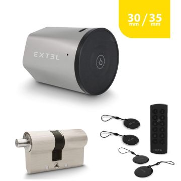 Kit cerradura conectada Extel Lock + cilindro 30/35 mm + teclado inalámbrico + 2 llaves RFID adicionales