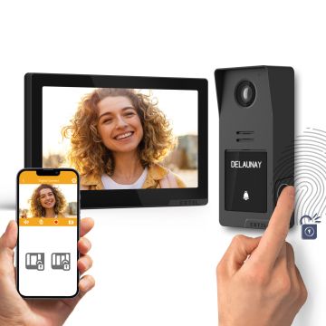 Videoteléfono alámbrico conectado con acceso mediante huella dactilar - Digital Connect - Extel - 720335