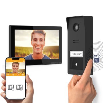 Videoportero inalámbrico conectado con acceso mediante huella digital - Wave 3 - Extel - 720337
