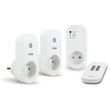 EasyDomo 300 - Juego de 3 tomas de corriente con mando a distancia wifi int + mando a distancia