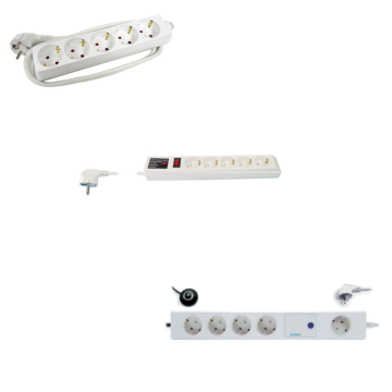 3 regletas de 5 enchufes Avidsen